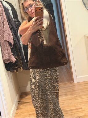Haute Hippie Chocolate Brown Suede Large Tote